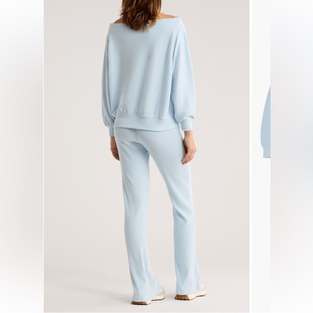 Light Blue Ribbed Knit Set - Picture 7 of 9